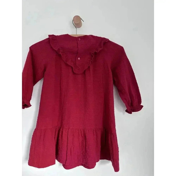 4-5Y Zara Textured Red Dress - Picture 7 of 7